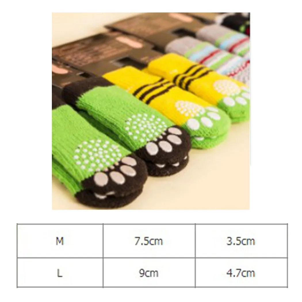 12Pcs 6 Pairs Dog Socks Creative Cute Printing Non-Slip Cotton Protective Dog Shoes Puppy Socks Pet Socks Pet Supplies
