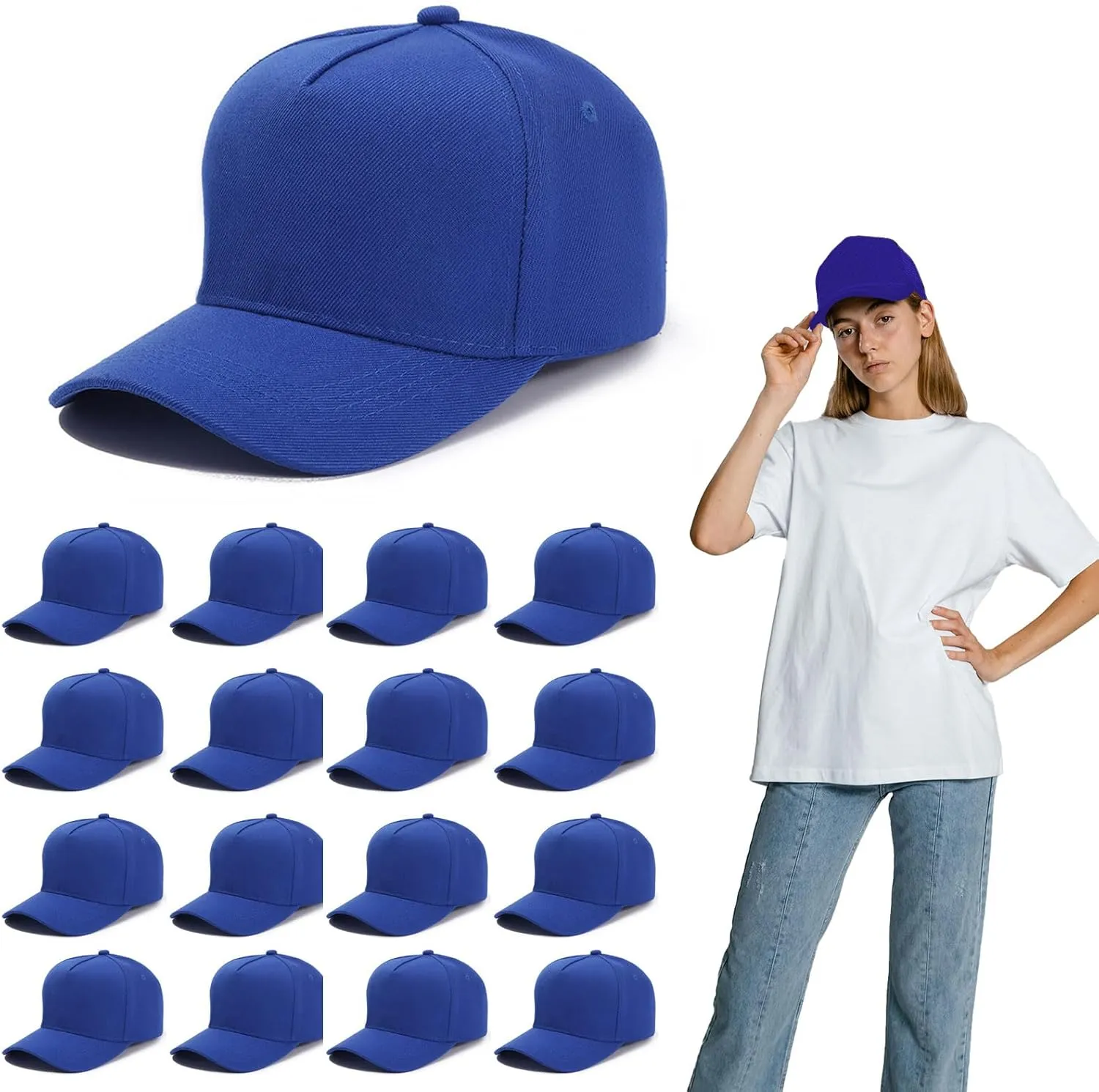 16 Pack Trucker Hat Adjustable GorrasBlank Baseball Cap for TruckerWholesale Unisex Ball Cap for Men & Women