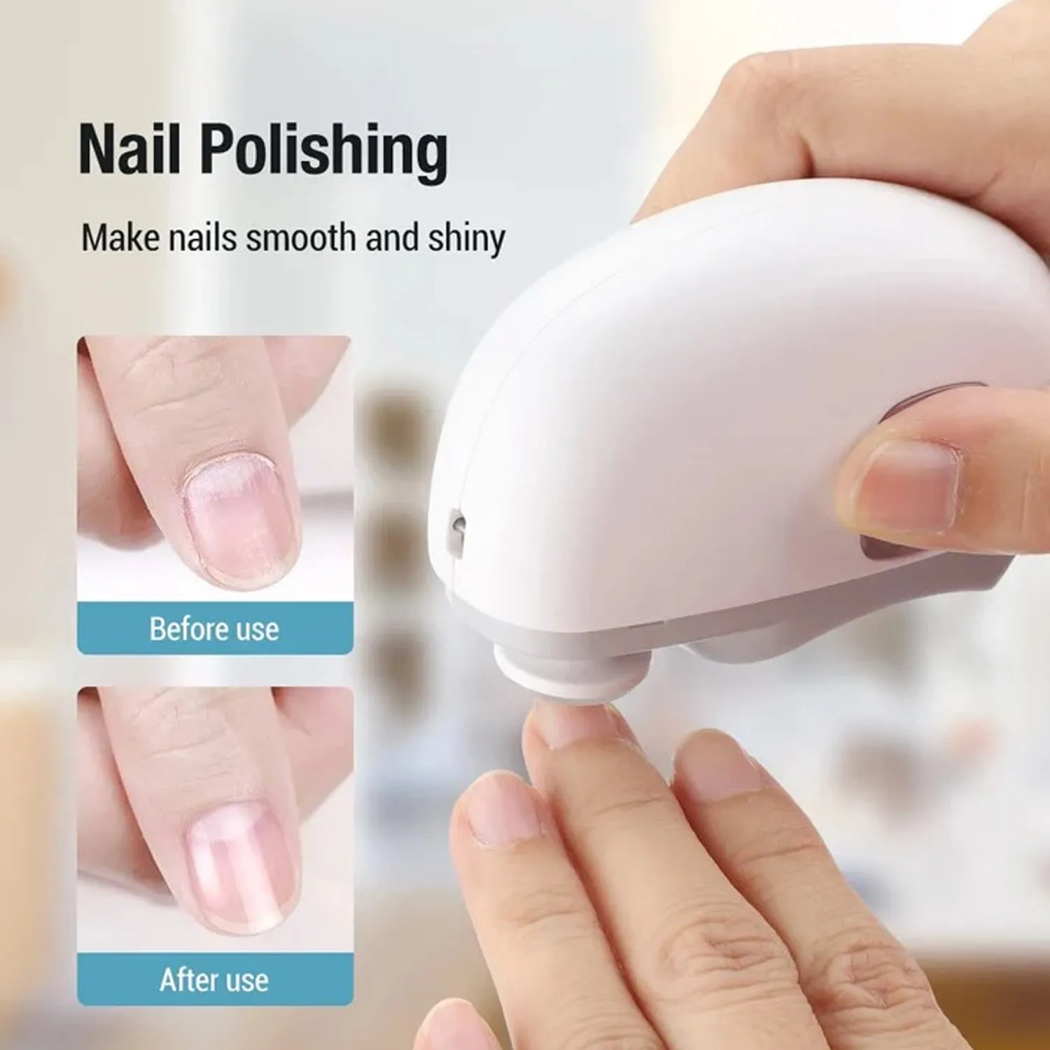 2-in-1 Electric Nail Clippers Nail File with Light (1 Pc)
