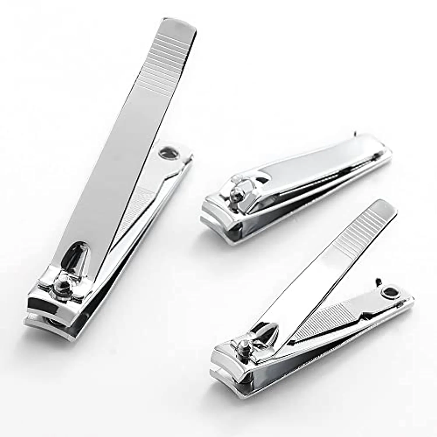 4 Pcs Professional Stainless Steel Toenail Clipper and Fingernails by QLL - Swing Out Nail Cleaner/File - Sharpest Stainless Steel Clipper - Wide Easy Press Lever – Best Quality Nail Cutter