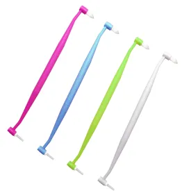 4 Pieces Orthodontic Toothbrush Double-Ended Interspace Brush Tiny Small Soft Trim Head for Braces and Teeth Detail Cleaning(4 Colors B2)