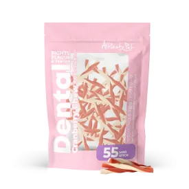 Altimate Pet Dog Dental Chews Infused with Cranberry Extract - Mini Stick 55pcs