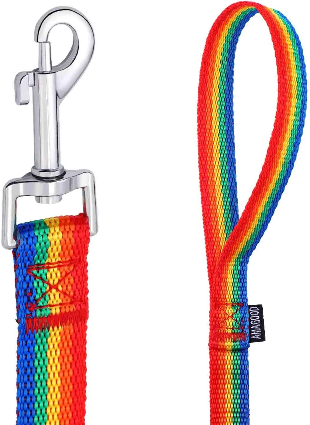AmaGood Dog/Puppy Obedience Recall Training Agility Lead-15 ft 20 ft 30 ft 50 ft Long Leash-for Dog Training,Recall,Play,Safety,Camping (30feet, Rainbow)