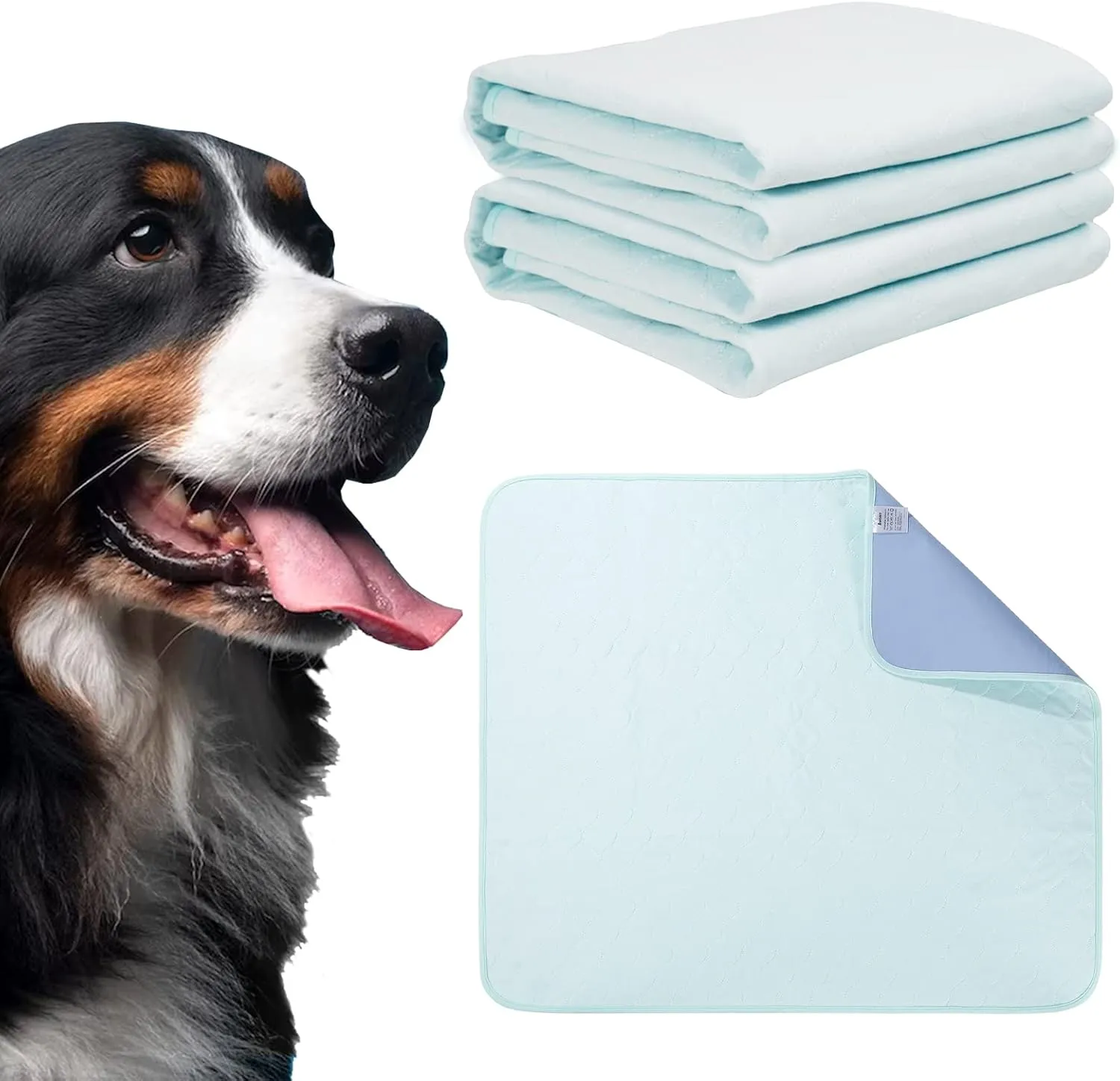 Avont Washable Pee Pads for Dogs, 2 Pack Reusable Puppy Pads Waterproof Pet Whelping Pad, 18" x 24" Highly Absorbent Potty Training Incontinence Mat for Crate Playpen Kennel