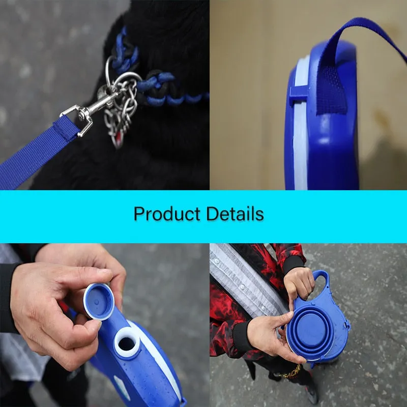 Best Multifunction Dog Lease with Water Bowl Outdoor Traction Rope