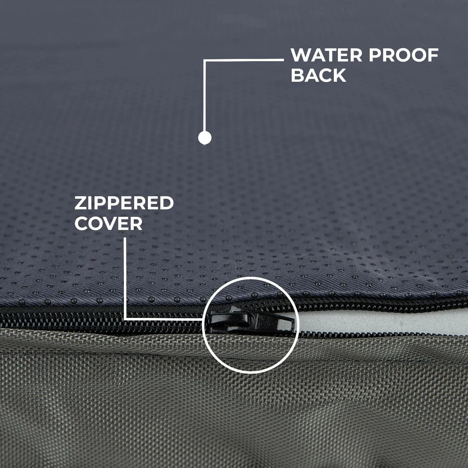 Best Pet Supplies Cute Dog Crate Mat Flat Bed with Waterproof Exterior, Thick Orthopedic Egg Foam Mattress, and Soft Sherpa Fleece Cover for Small, Medium, and Large Breeds - Gray, 35X22X4