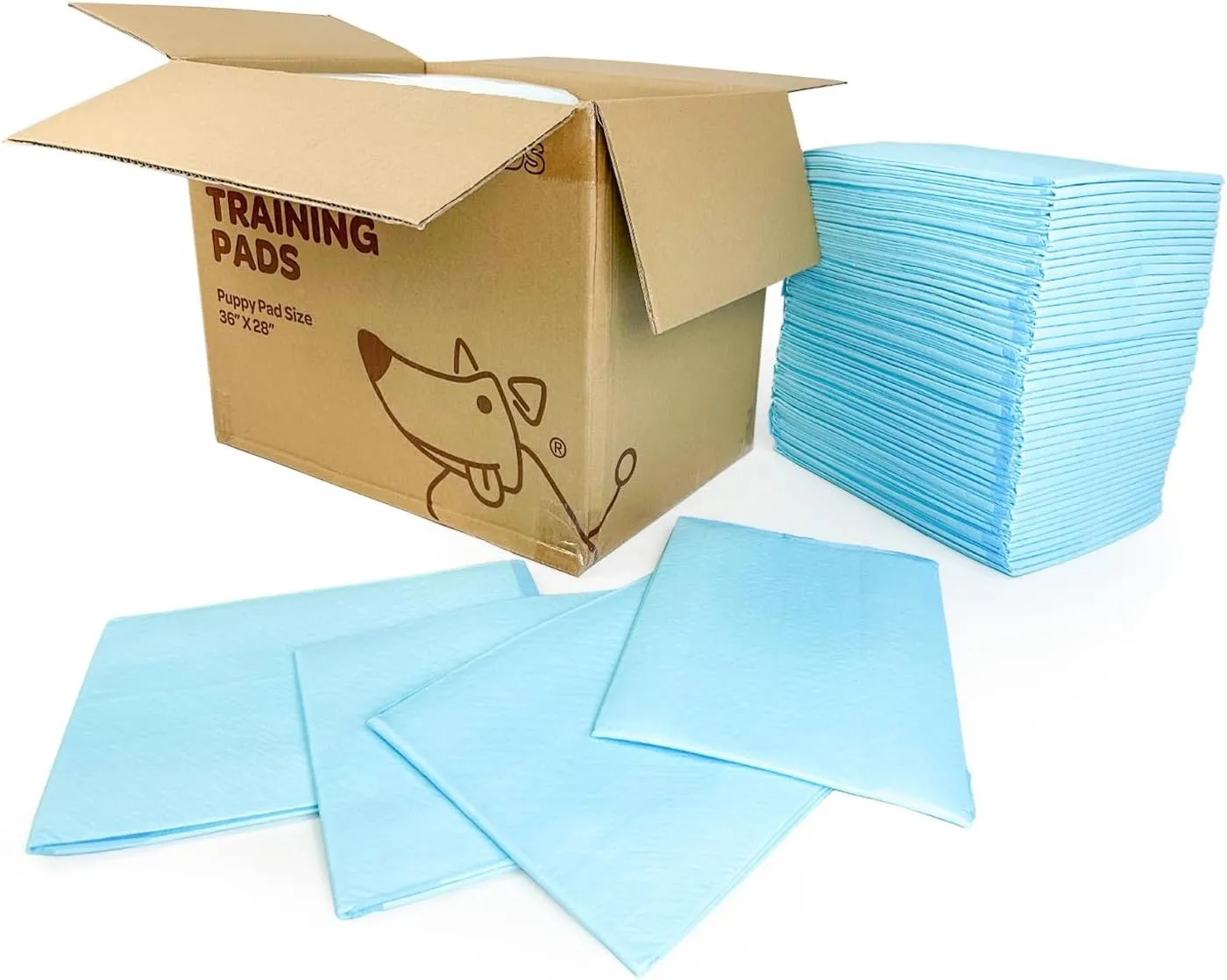 Best Pet Supplies Puppy Pads - Disposable, Dog Training Potty, Super Absorbent Blue Puppy Pee Pads for Dogs (Pack of 50, X-Large)
