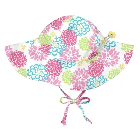 Brim Sun Protection Hat-White Zinnia