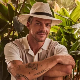 Cancer Council Outback Foldable Fedora Hat - Ivory/Black