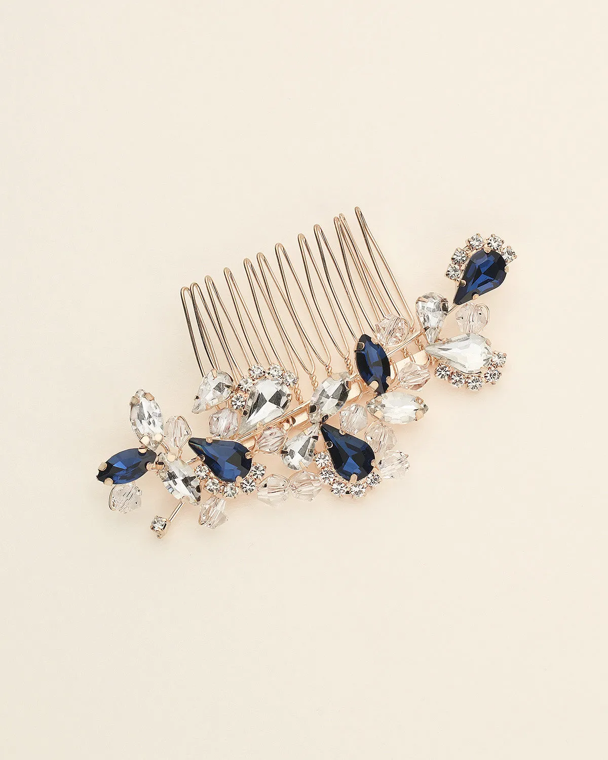 Carla Sapphire Blue Wedding Comb