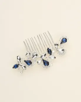 Carla Sapphire Blue Wedding Comb