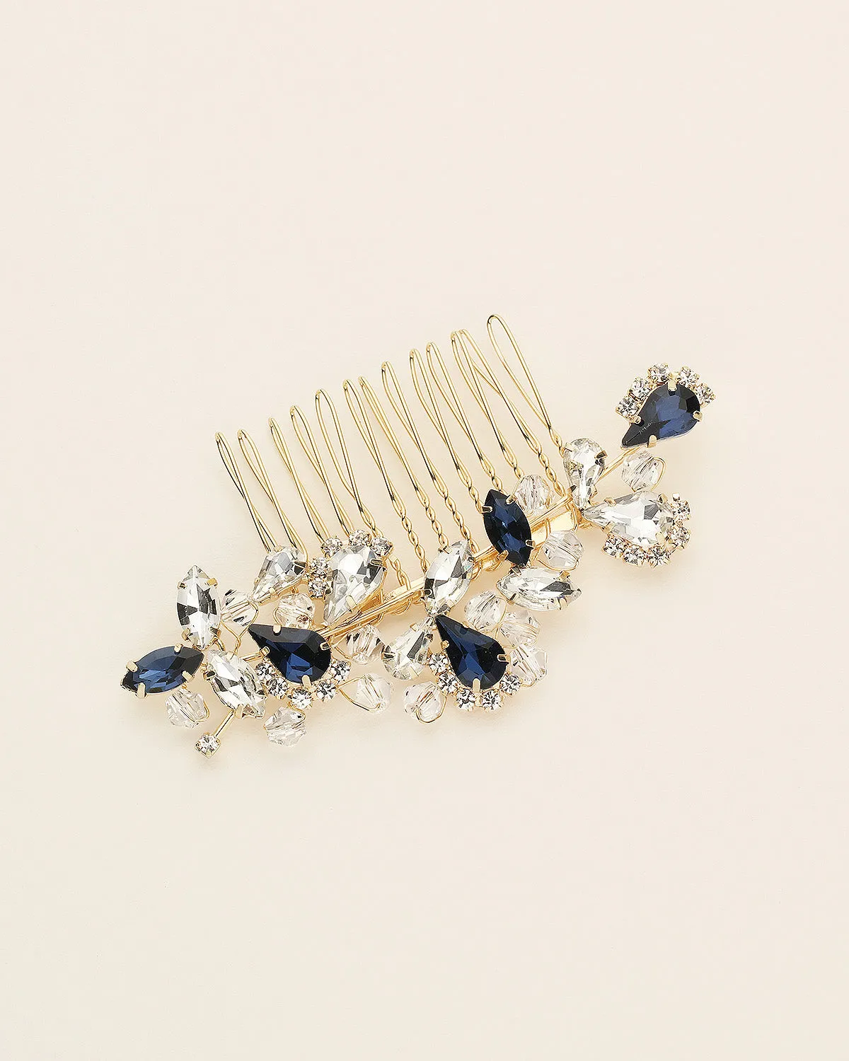 Carla Sapphire Blue Wedding Comb