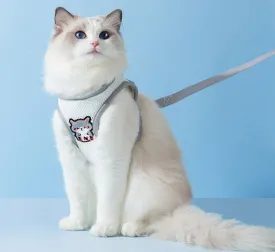 Cat Out Breathable Mesh Four Seasons Chest Harness Cute Cat Walking Rope Dog Leash Anti-breakaway Pet Rope Cat Out Breathable Mesh Four Seasons Chest Harness Cute Cat Walking Rope Dog Leash Anti-breakaway Pet Rope