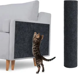 Cat Scratching Mat 39.3"x15.7" Trimmable Self-Adhesive Carpet DIY Climbing Cat Scratcher for Replacement Pads Covering Posts Furniture Protection