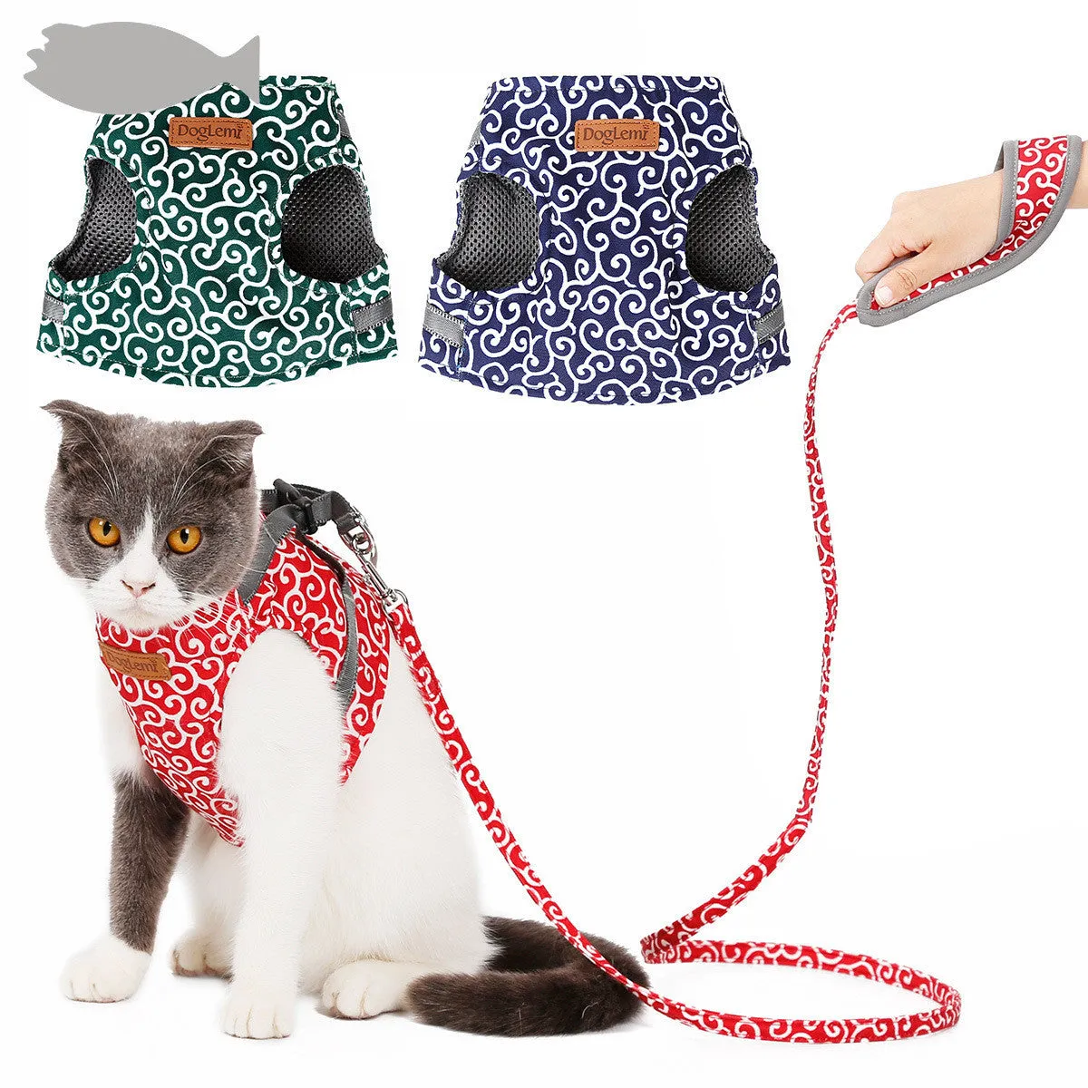 Cat Vest Harness with Traction Rope