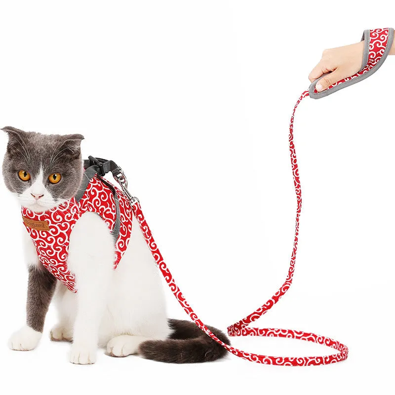 Cat Vest Harness with Traction Rope