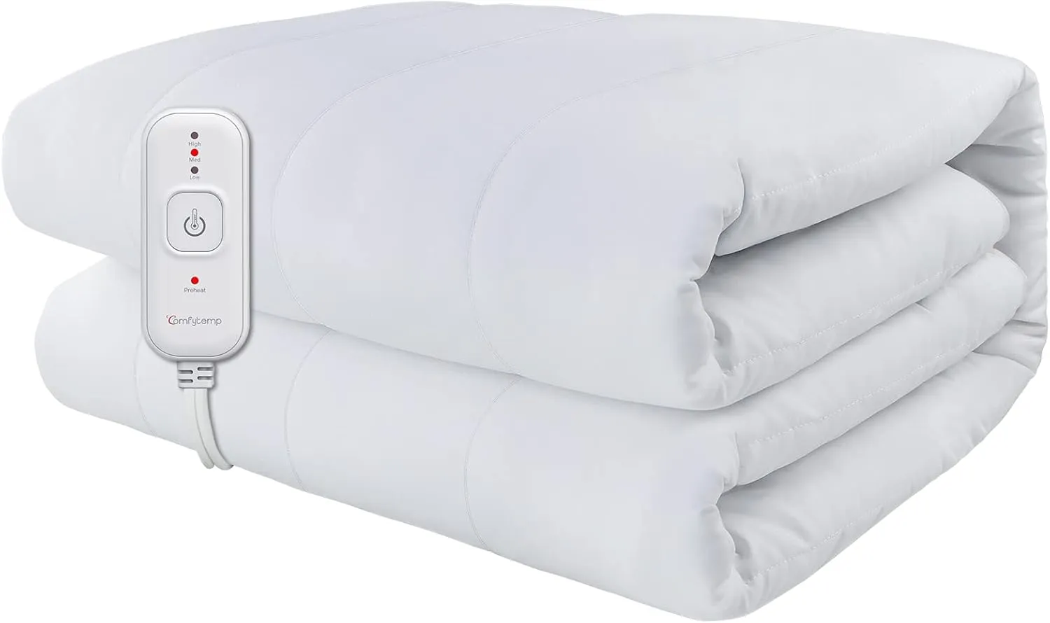 Comfytemp Heated Mattress Pad Mini Twin Size 31" x 55", Single Controller Quilted Electric Mattress Pads with 7- Layer Structure, 3 Heat Settings, 10H Auto-Off, for Mom, Washable