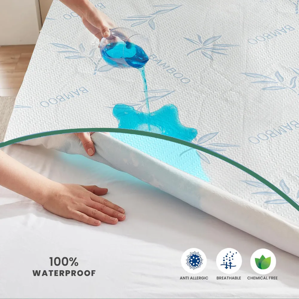 Cotton Home Bamboo Blue  Waterproof  Mattress Protector