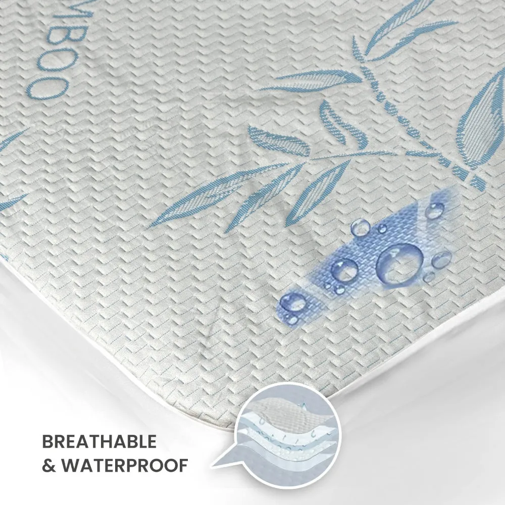 Cotton Home Bamboo Blue  Waterproof  Mattress Protector