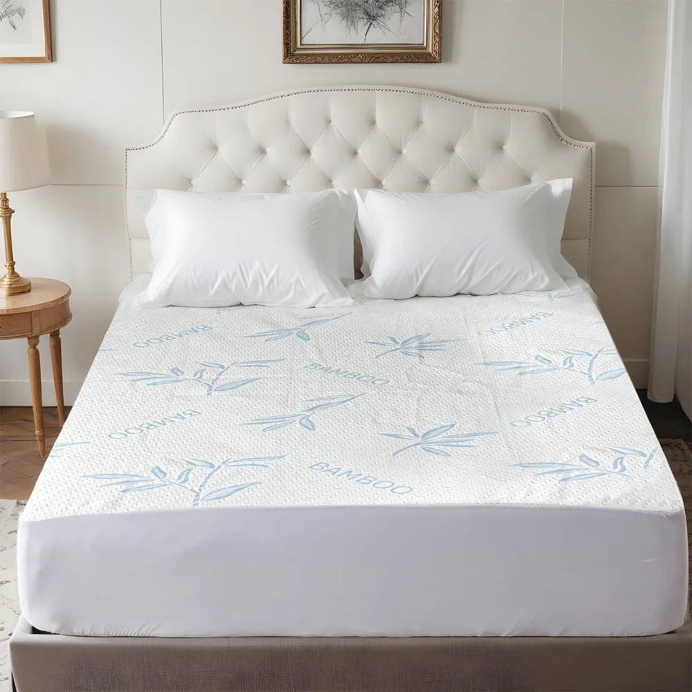 Cotton Home Bamboo Blue  Waterproof  Mattress Protector