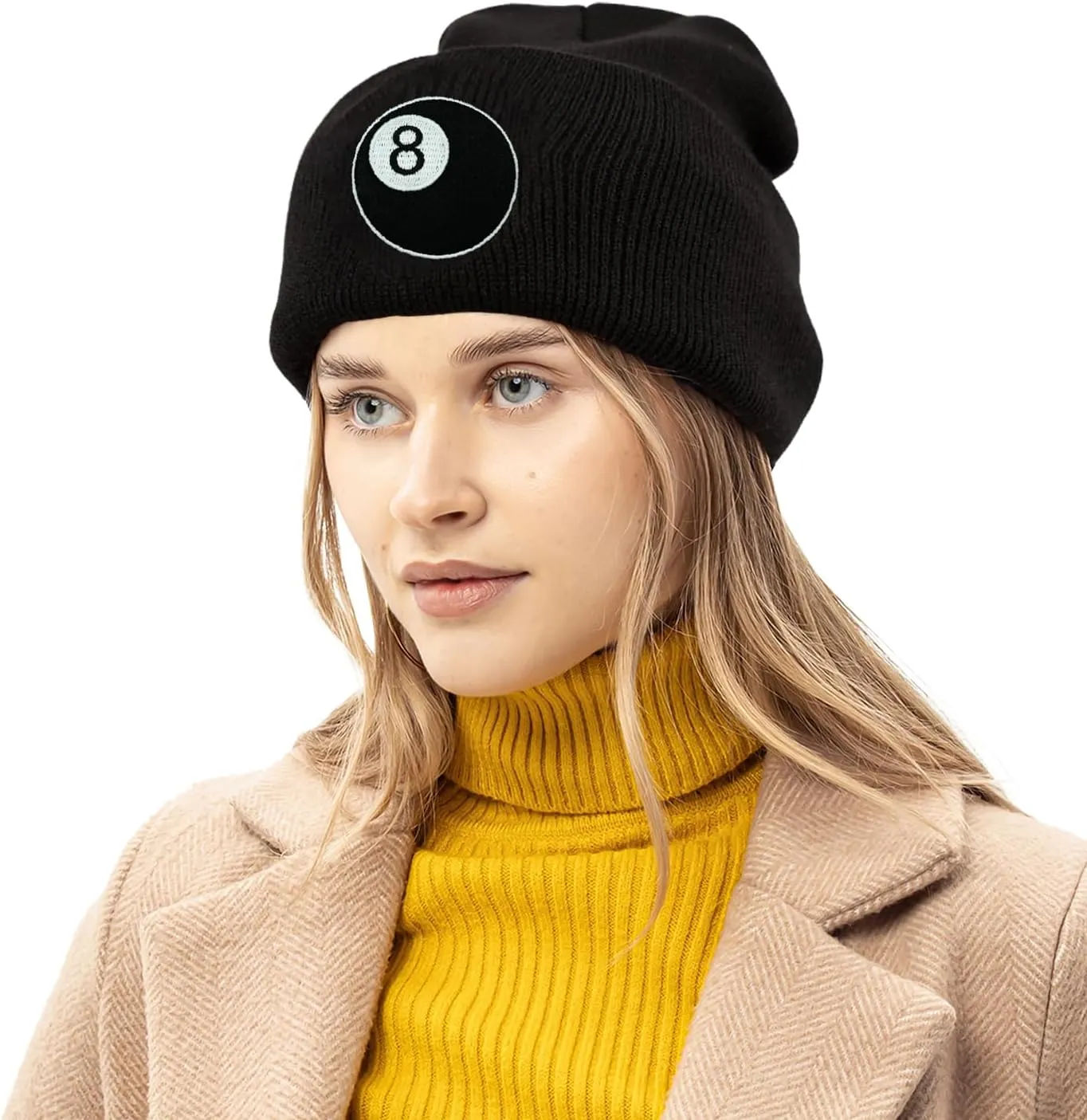 Dog Embroidery Beanie Hat Unisex Knit Cuffed Cap Women Men Gift