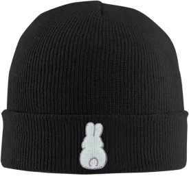 Dog Embroidery Beanie Hat Unisex Knit Cuffed Cap Women Men Gift