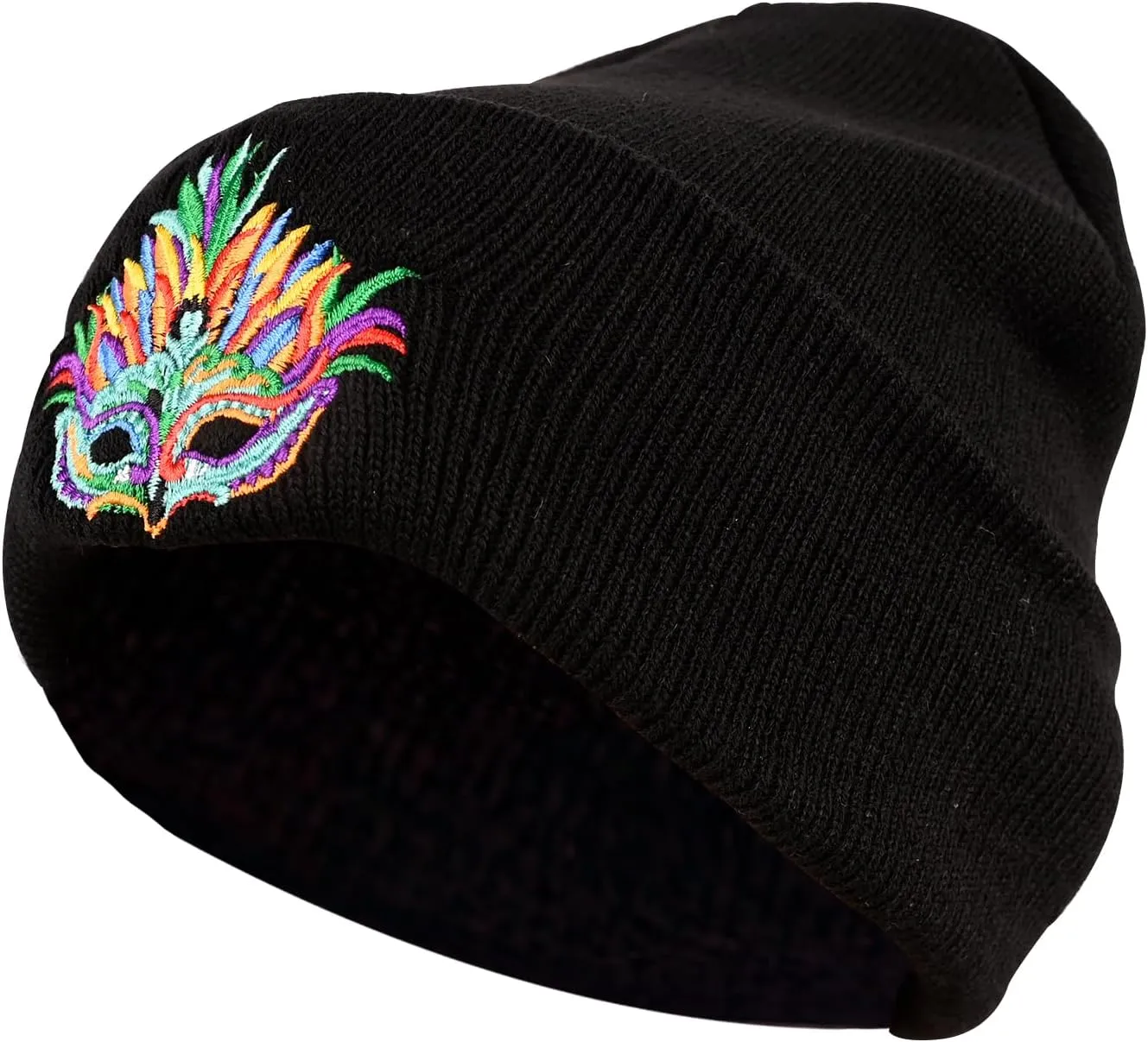 Dog Embroidery Beanie Hat Unisex Knit Cuffed Cap Women Men Gift