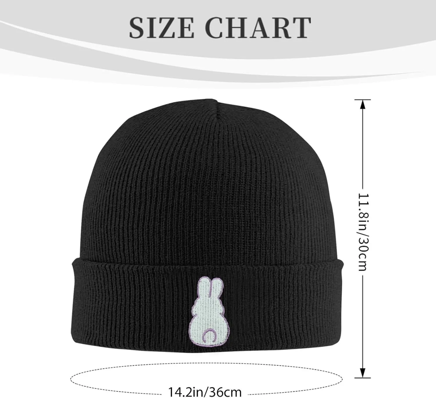 Dog Embroidery Beanie Hat Unisex Knit Cuffed Cap Women Men Gift