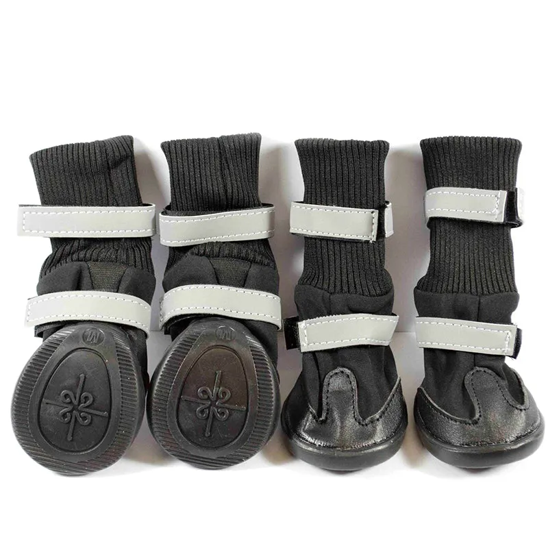 Dog Shoes WaterProof Rain Boots Socks Non-slip Rubber Shoes Black S- XL