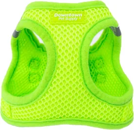 Downtown Pet Supply Step in Dog Harness for Teacup Dogs & Cats No Pull, XX-Small, Atomic Yellow - Adjustable Harness with Padded Mesh Fabric and Reflective Trim - Buckle Strap Harness for Dogs