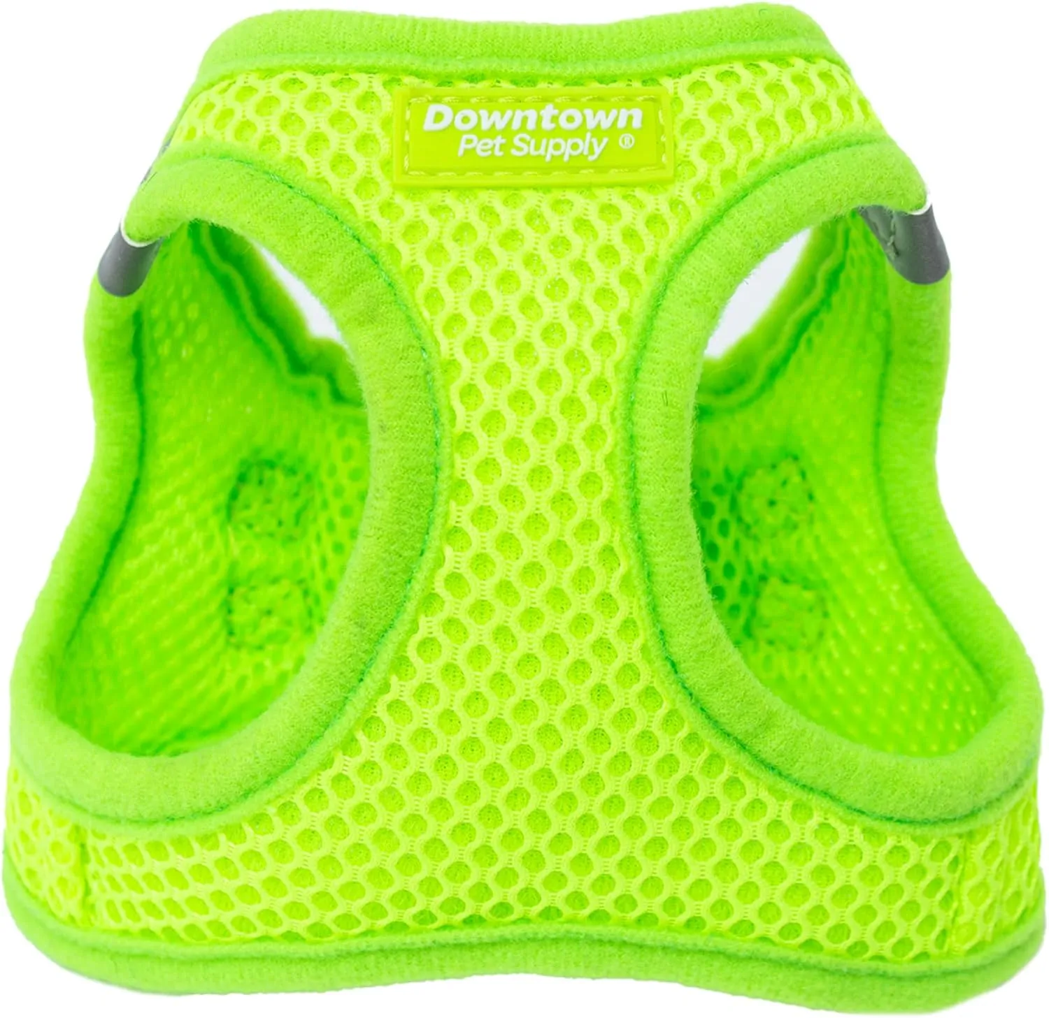 Downtown Pet Supply Step in Dog Harness for Teacup Dogs & Cats No Pull, XX-Small, Atomic Yellow - Adjustable Harness with Padded Mesh Fabric and Reflective Trim - Buckle Strap Harness for Dogs