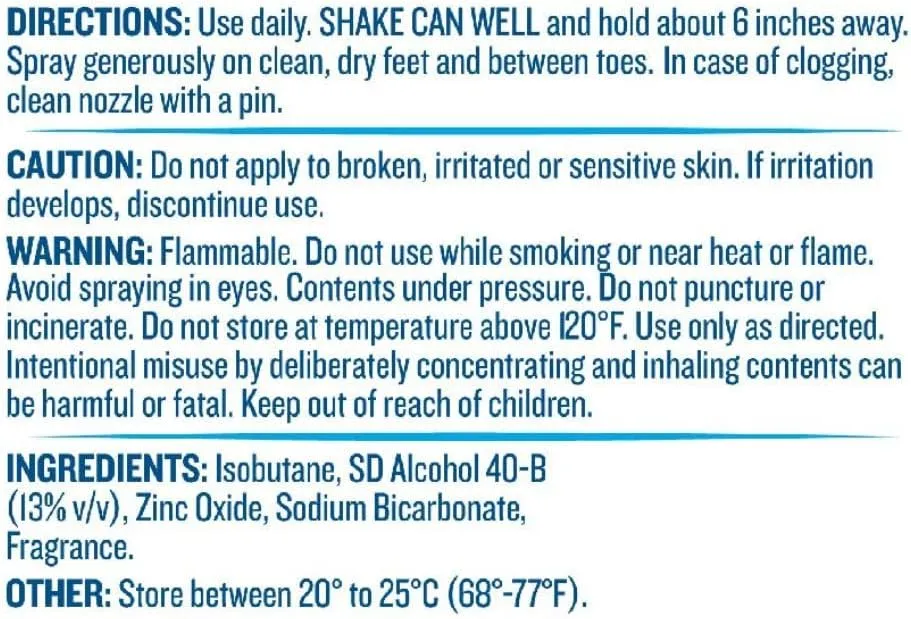 Dr. Scholl's ODOR-X ULTRA ODOR-FIGHTING POWDER SPRAY, 4.7 oz // Destroys Odors Instantly - All-Day Odor Protection - Freshens Feet & Shoes