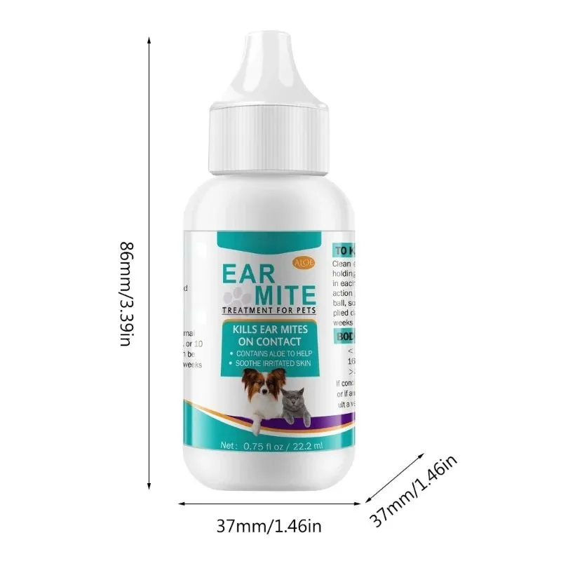 Ear Mite treatment for Dogs and Cats Pet Ear Cleaners