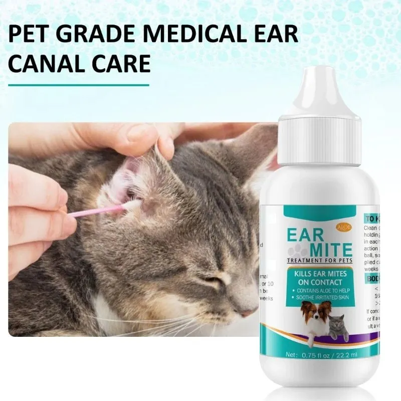 Ear Mite treatment for Dogs and Cats Pet Ear Cleaners