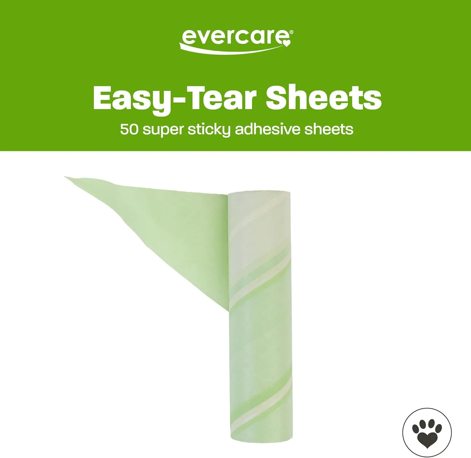 Evercare 10 Mega All-Purpose Pet Hair Lint Roller Refills, 3 Pack, 50 Sheets Each  Sticky Roller for Pet Hair, Cat & Dog Hair Remover, Lint Remover, Pet Hair Remover for Furniture, Clothing & Cars