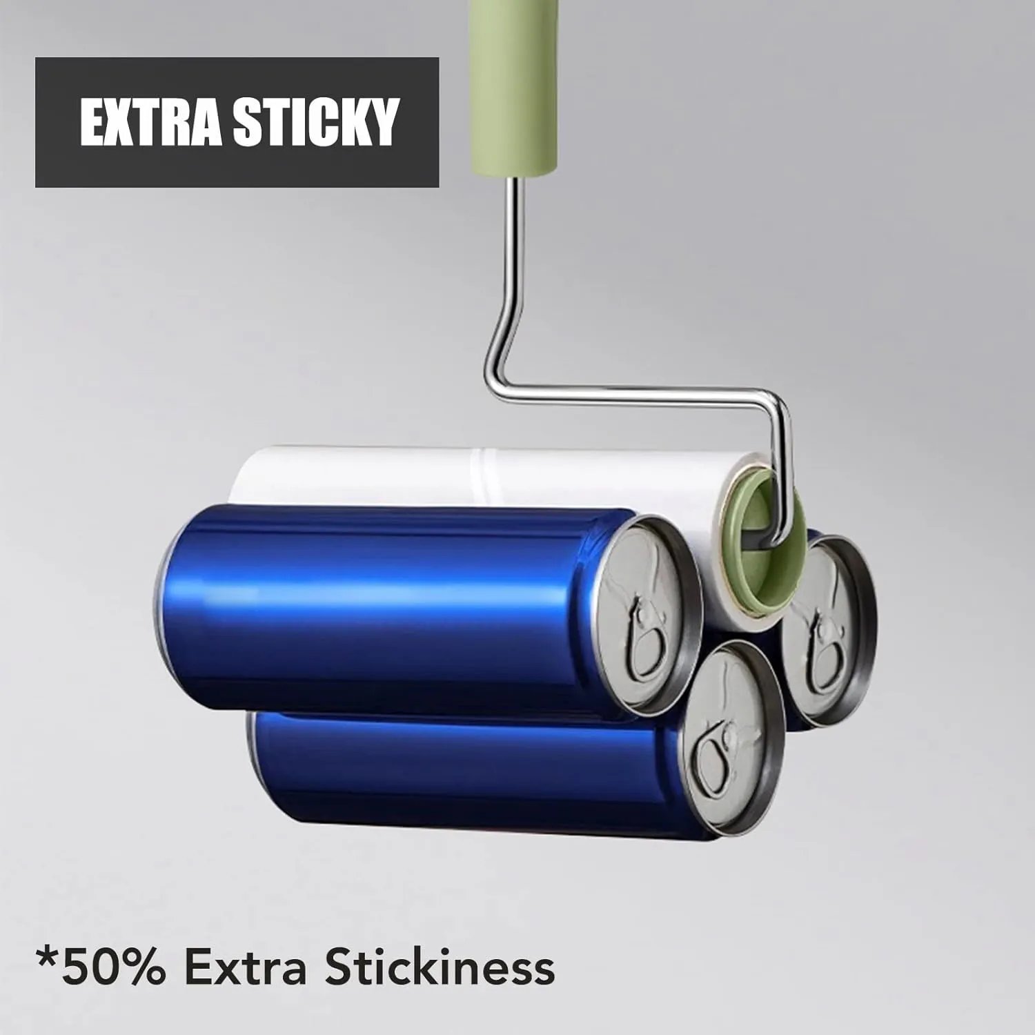 Extra Sticky Large Surface Lint Roller, 6.3'' Giant Lint Roller for Pet Hair, 360 Sheets/ 4 Refills, Long Handle Lint Remover for Clothes, Furniture (1 Roller   360 Sheets)