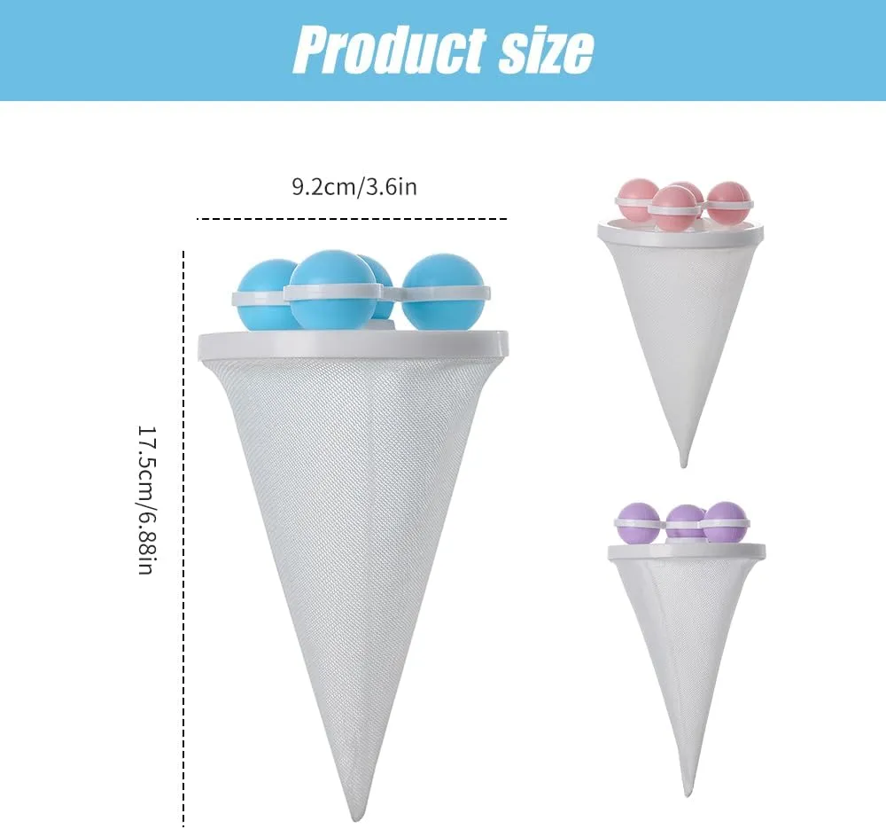 Floating Hair Filtering Mesh Removal, Washing Machine Filter Mesh Bag Pet Hair Remover for Laundry, Lint Catcher for Washing Machine Reusable Laundry Pet Hair Catcher Bags (A- 3PCS)