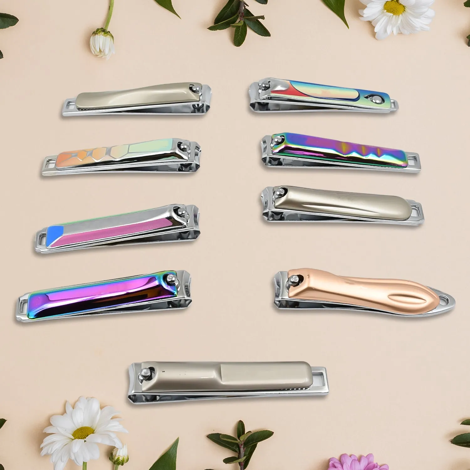 Folding Stainless Steel Nail Clippers & File (1 Pc)