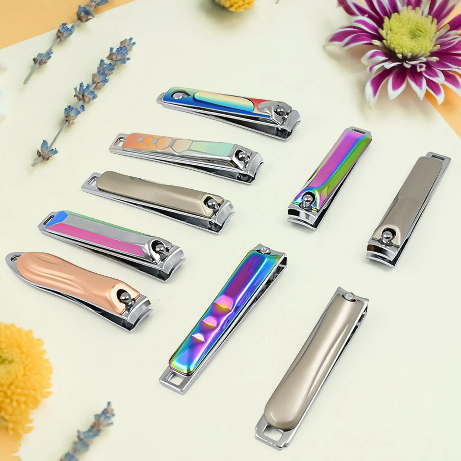 Folding Stainless Steel Nail Clippers & File (1 Pc)