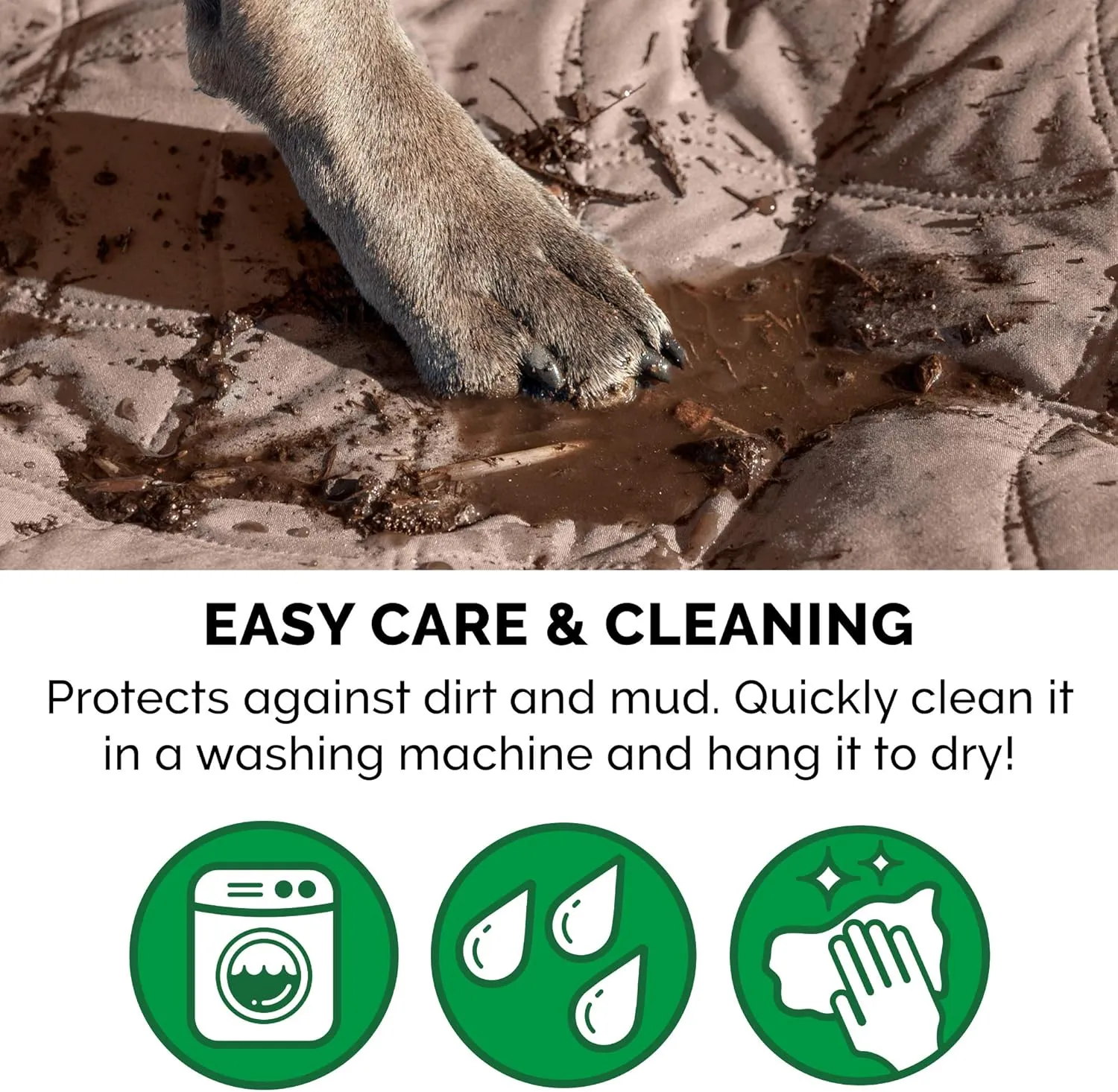 Furhaven Waterproof & Non-Slip Twin Size Mattress Cover Protector for Dogs & Cats, Washable, For Beds, Couches, & Car Seats - Quilted Twill Blanket Mattress Cover - Brownstone, Small/Twin Size