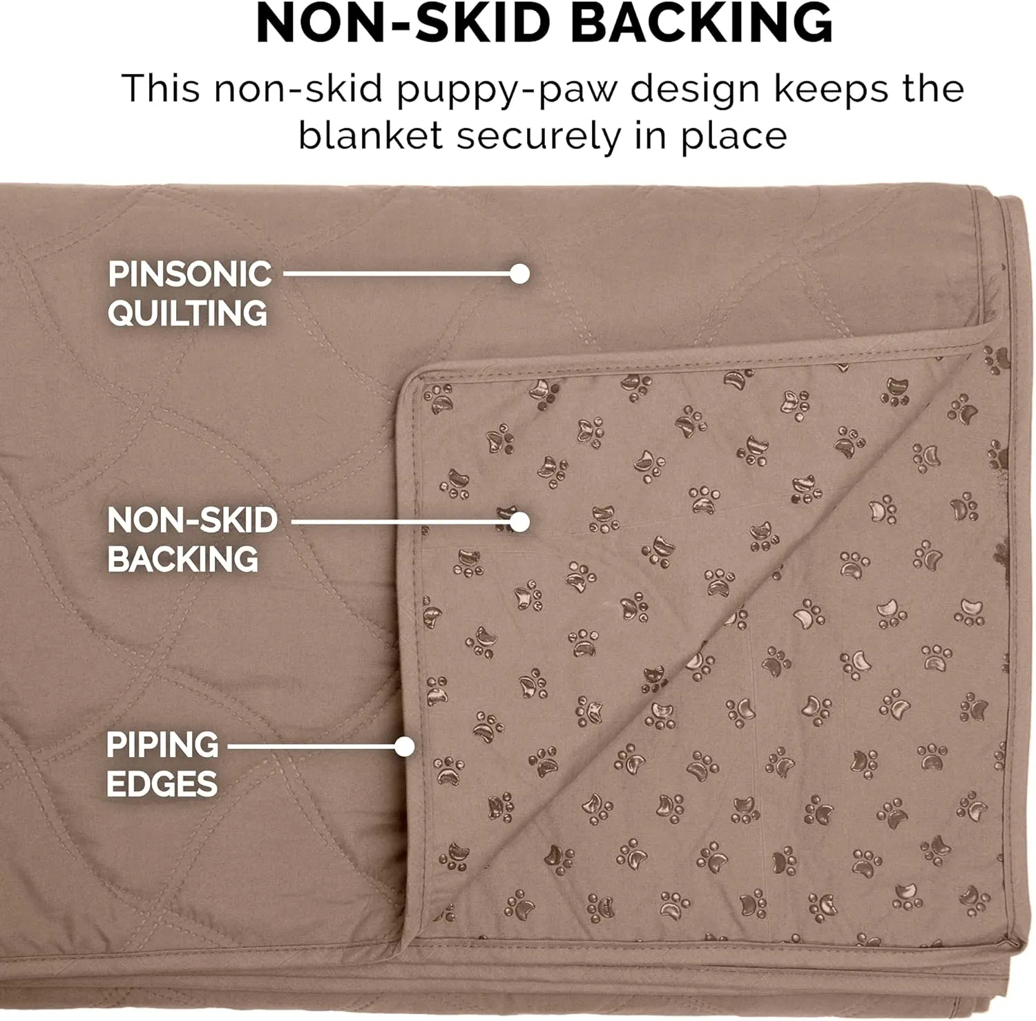 Furhaven Waterproof & Non-Slip Twin Size Mattress Cover Protector for Dogs & Cats, Washable, For Beds, Couches, & Car Seats - Quilted Twill Blanket Mattress Cover - Brownstone, Small/Twin Size