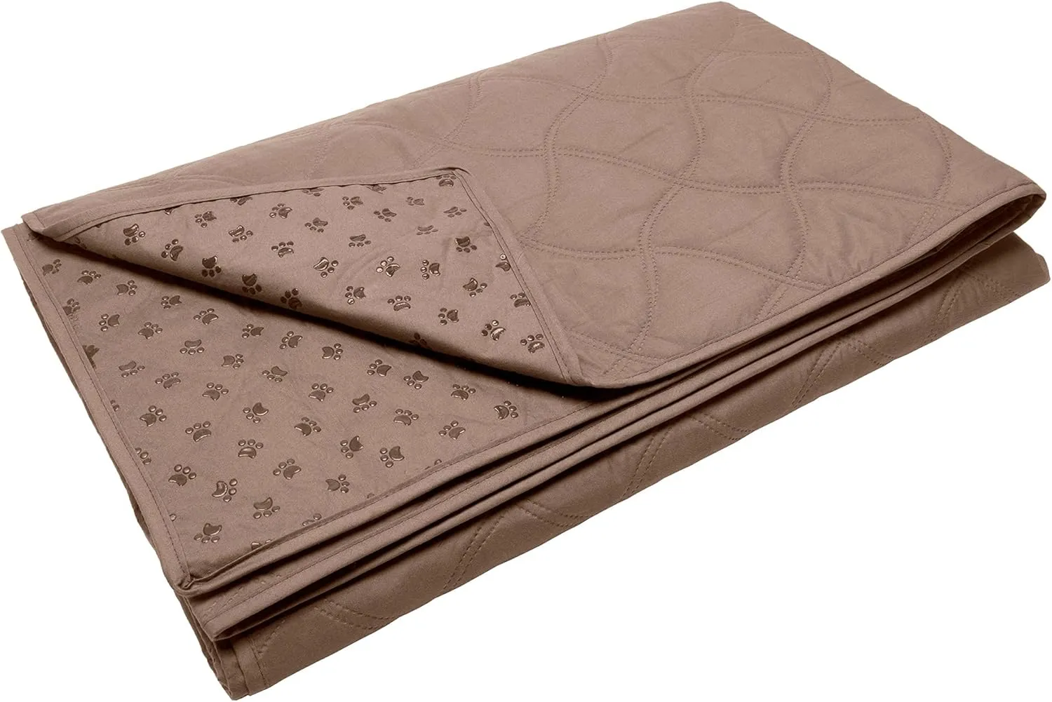Furhaven Waterproof & Non-Slip Twin Size Mattress Cover Protector for Dogs & Cats, Washable, For Beds, Couches, & Car Seats - Quilted Twill Blanket Mattress Cover - Brownstone, Small/Twin Size