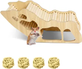 Hamster Tunnel Hideout Climbing Ladder,Burying in Hamster for Bedding,for Dwarf Gerbils and Mouse Mice Rat Other Small Animals Etc (Labyrinth TunnelB)