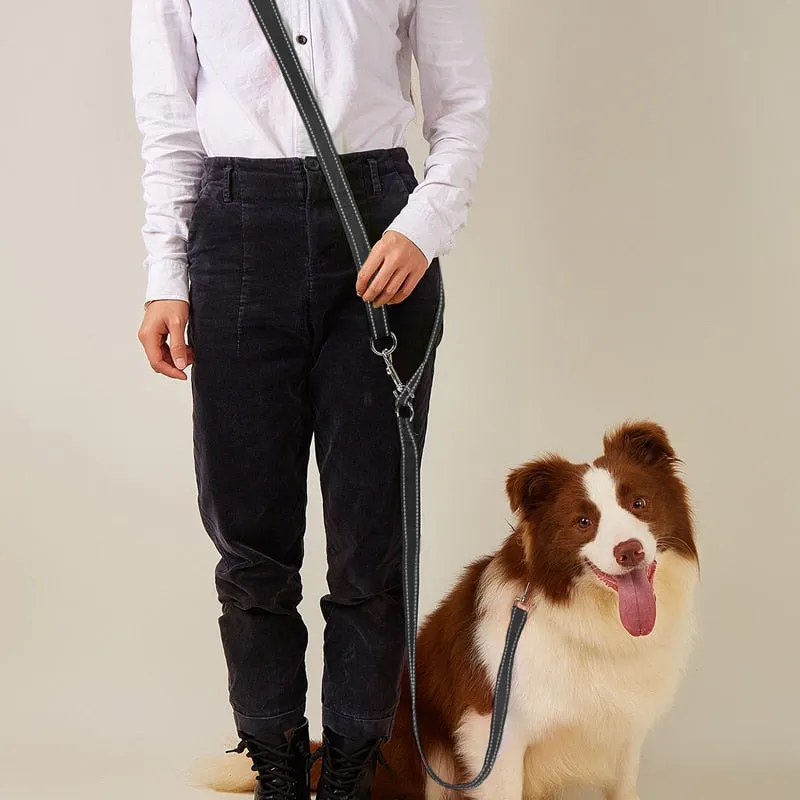 Hands Free Dog Chain Nylon Soft Pet Traction Rope Leads Diagonally Dog Rope Explosion-proof Chain for Large Dogs