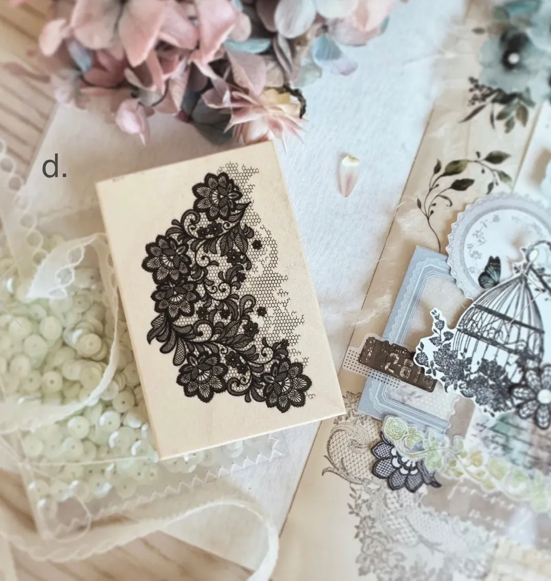 Journal Pages - In Love With Lace - Love Lace | Rubber Stamps