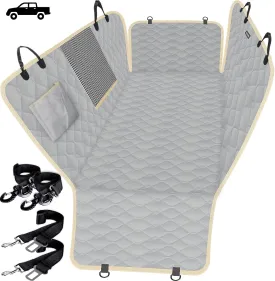 Lassie XL Truck Dog Seat Cover Back Seat, Dog Car Hammock for Large SUV and Trucks Compatible with F150 F250/Chevrolet Silverado/Ram Pickup/GMC Sierra/Toyota Tundra and Crew Cab