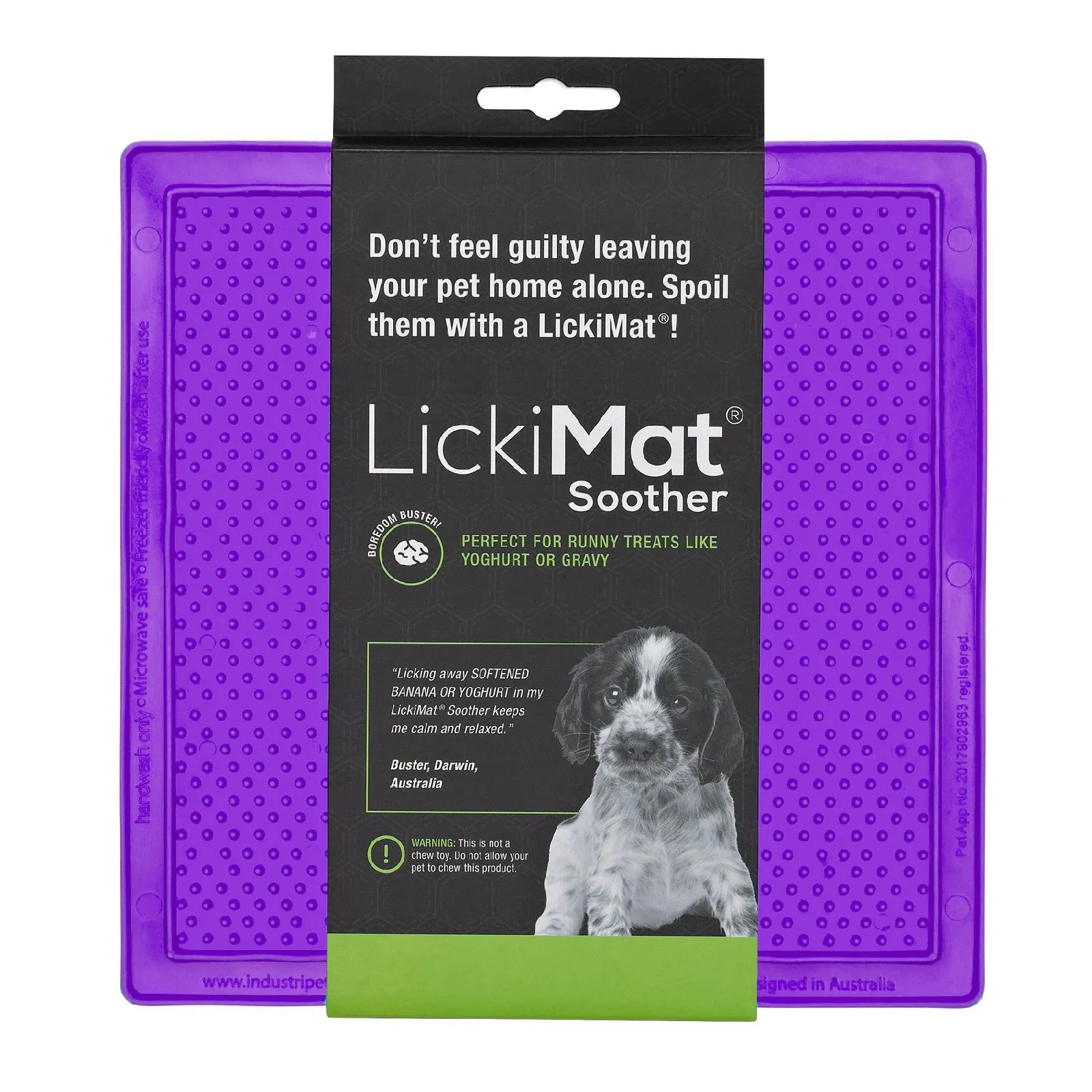 Lickimat Soother Slow Food Licking Mat for Cats & Dogs
