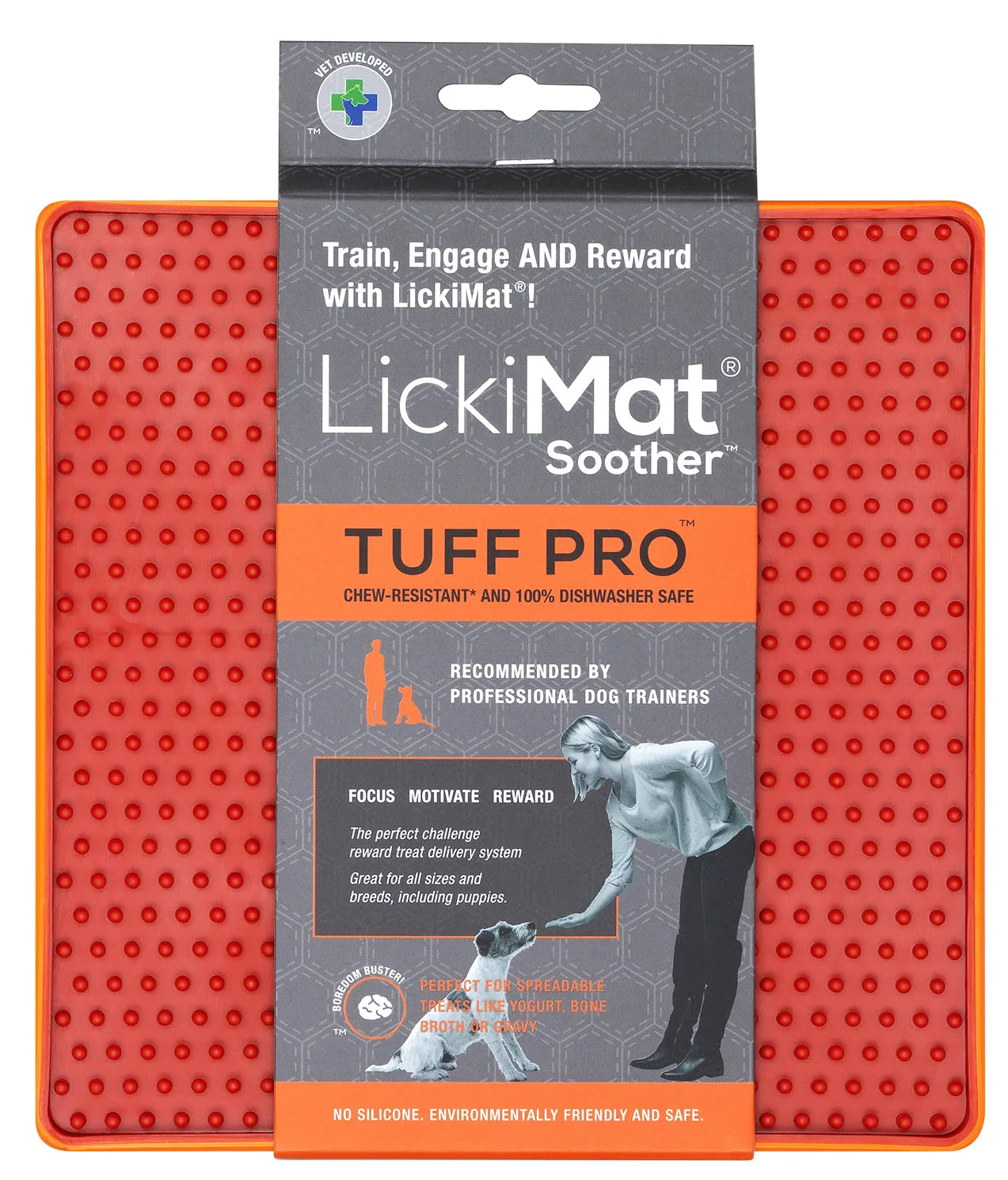 LickiMat Soother Tuff Pro Orange