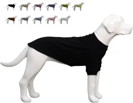 Lovelonglong Ribbed Dog T-Shirt Cotton Knitted Dog Sweaters for All Season Pet T-Shirts for Large Medium Small Dogs Black 3XL