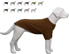 Lovelonglong Ribbed Dog T-Shirt Cotton Knitted Dog Sweaters for All Season Pet T-Shirts for Large Medium Small Dogs Coffee 3XL